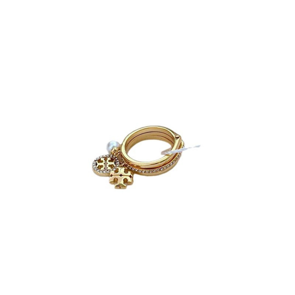 Tory Burch Rhinestone Pearl 3-in-1 Ring - Picture 5 of 6